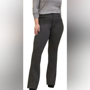 NWT, Trouser Slim Boot Studio Luxe Ponte Mid-Rise Pant, Charcoal gray si…
